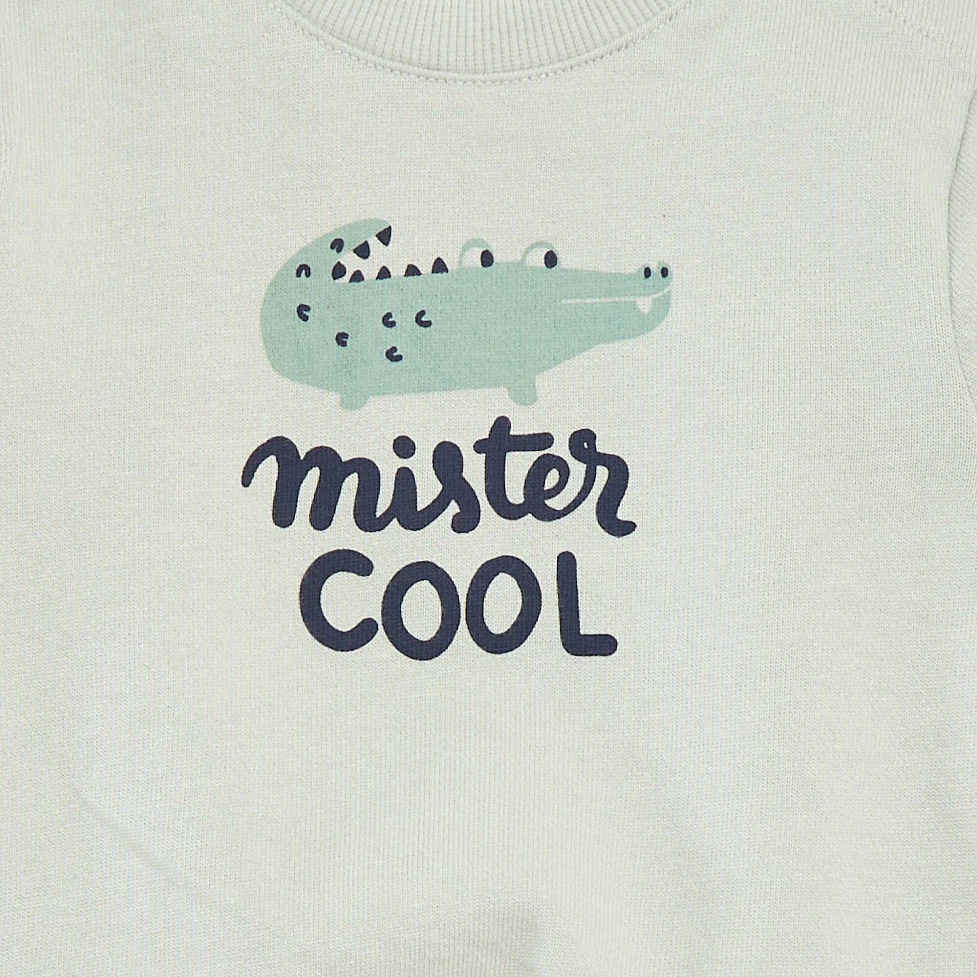 Sweat à manches longues avec print VERT