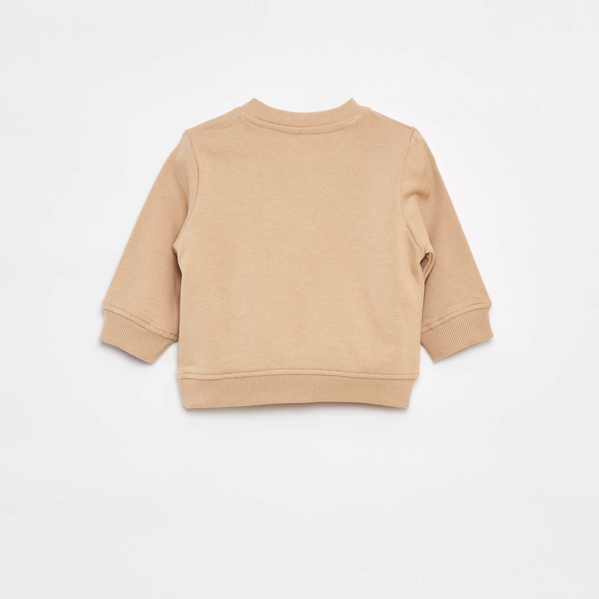 Sweat à manches longues avec print BEIGE