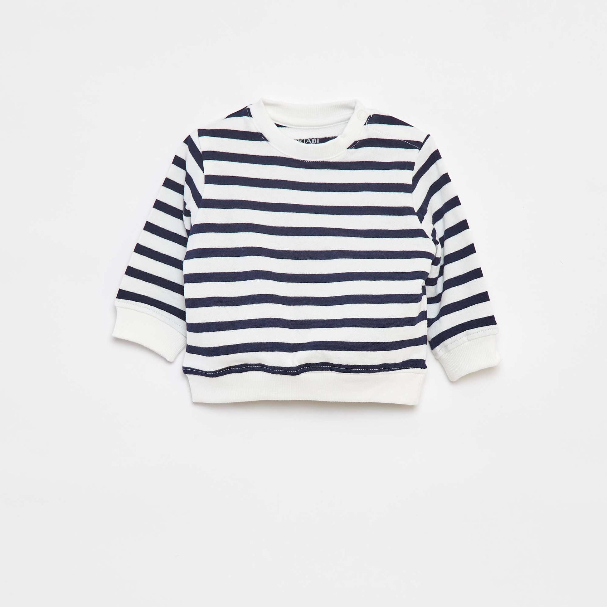 Sweat à manches longues avec print BLANC