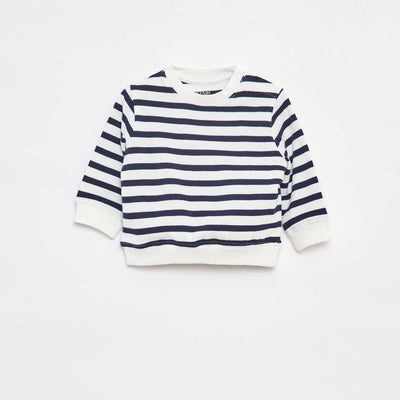 Sweat à manches longues avec print BLANC