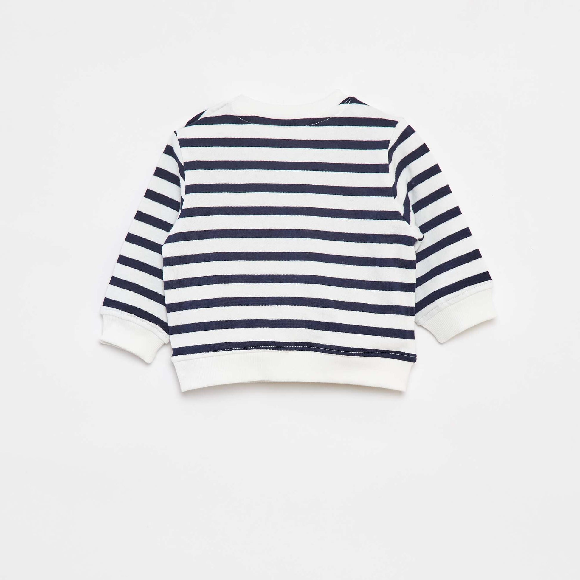 Sweat à manches longues avec print BLANC