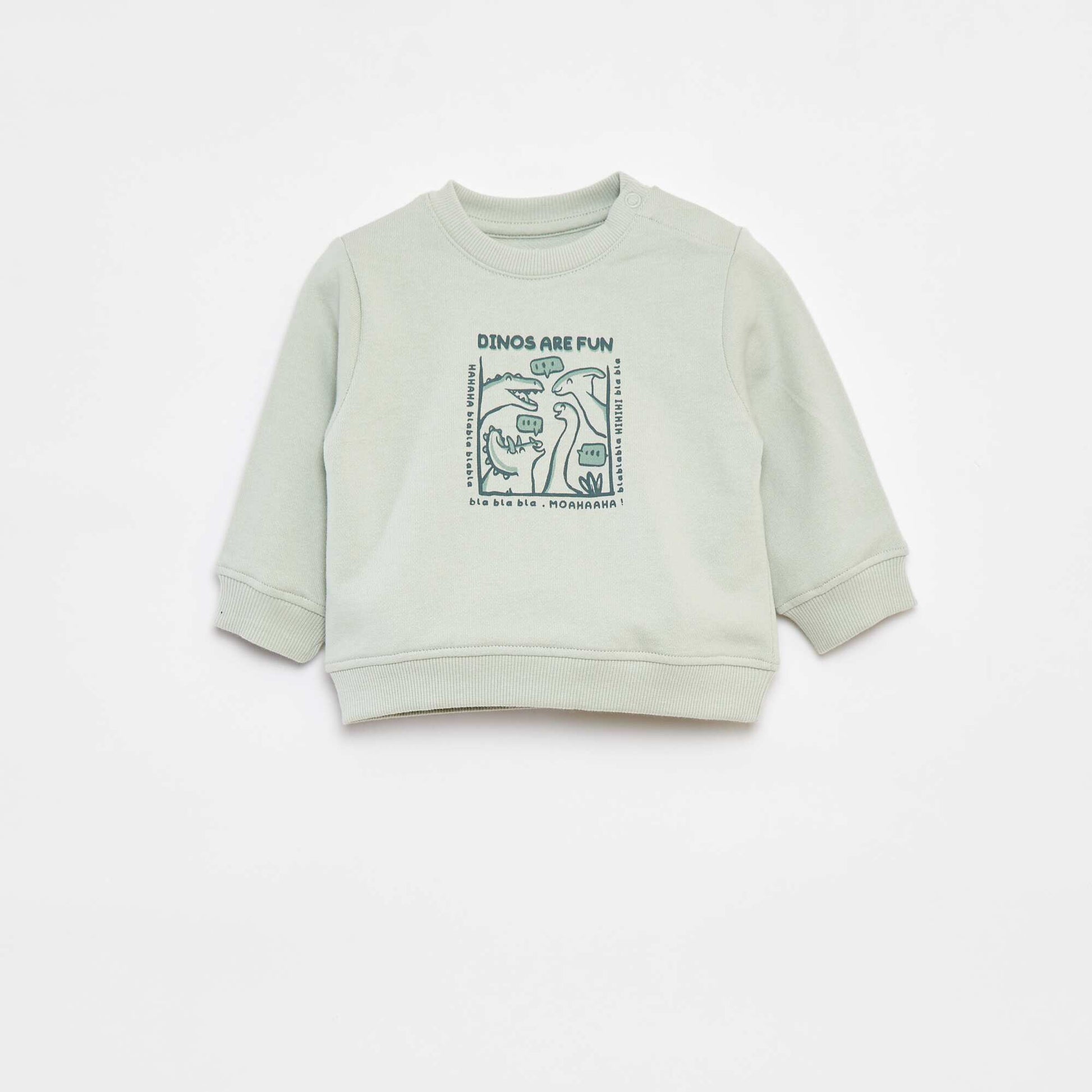 Sweat à manches longues avec print VERT