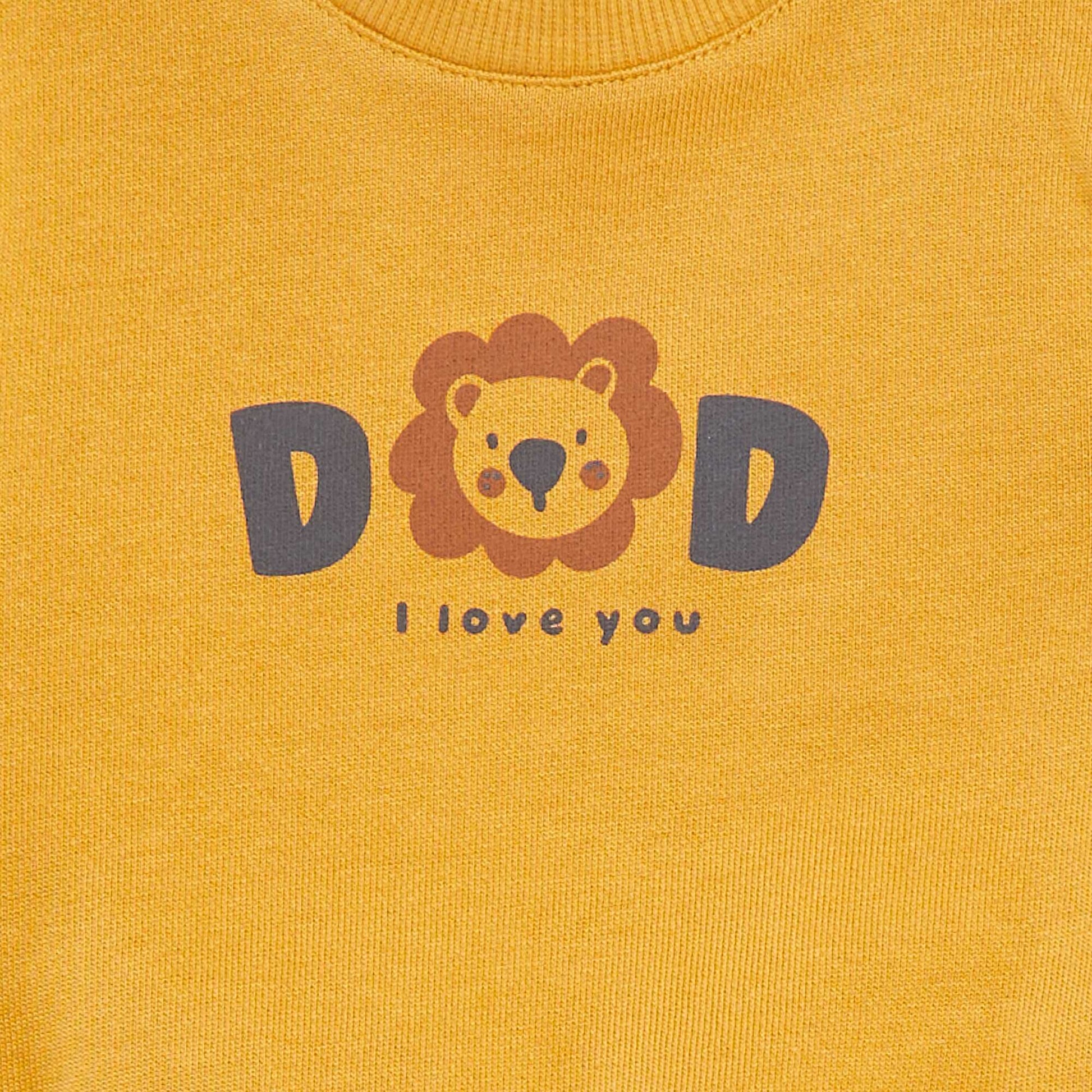 Sweat à manches longues avec print JAUNE