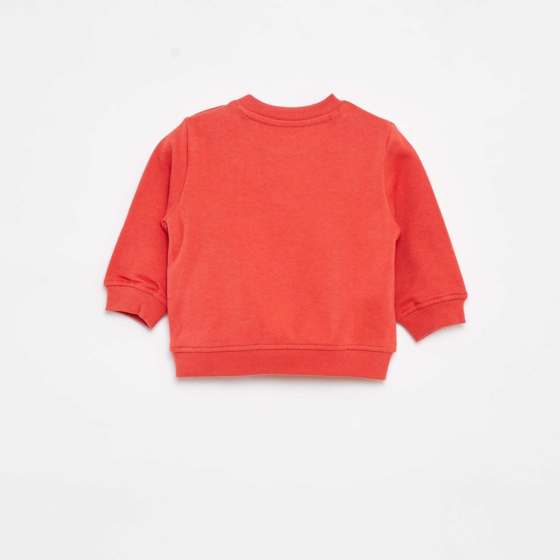 Sweat à manches longues avec print ROUGE