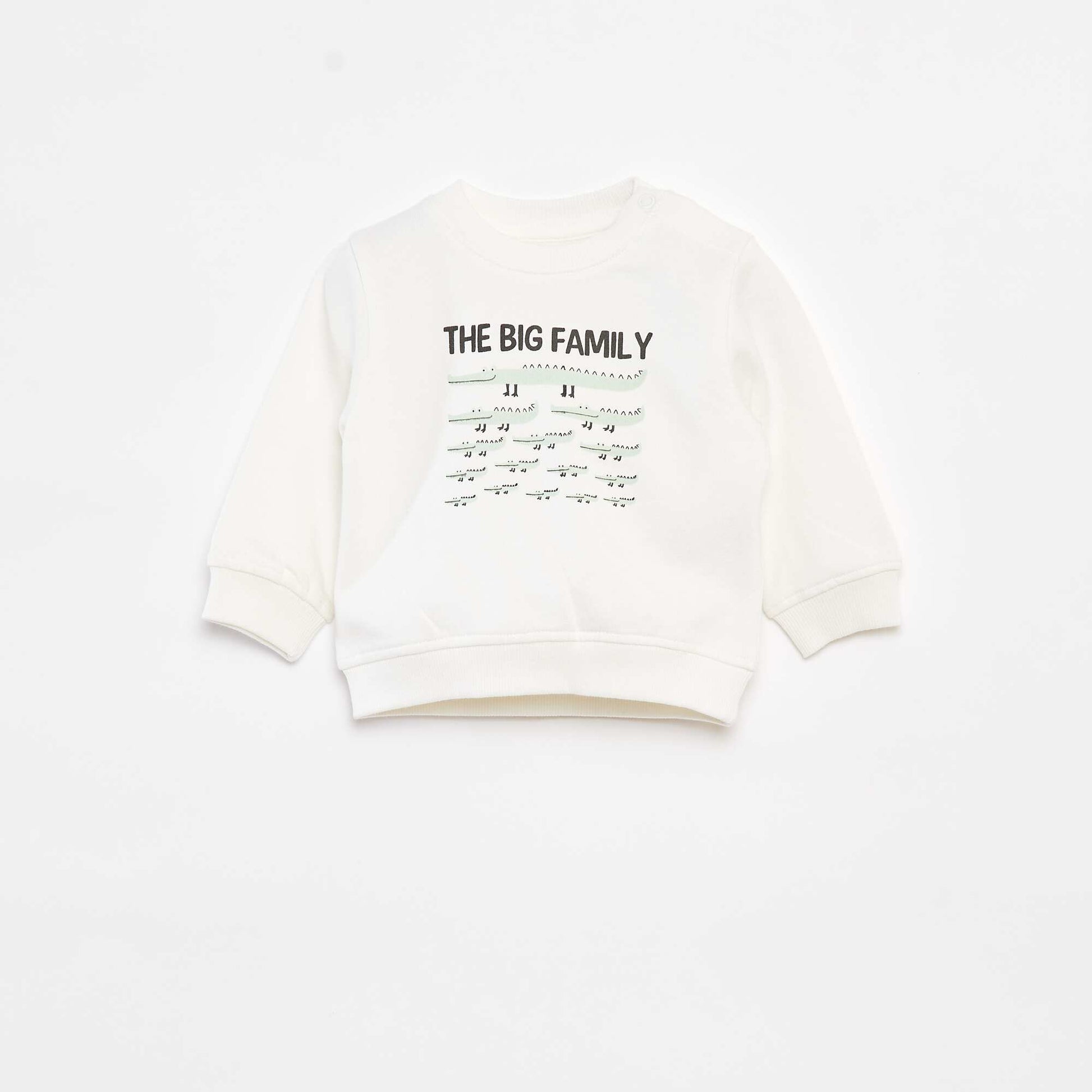 Sweat à manches longues avec print BLANC