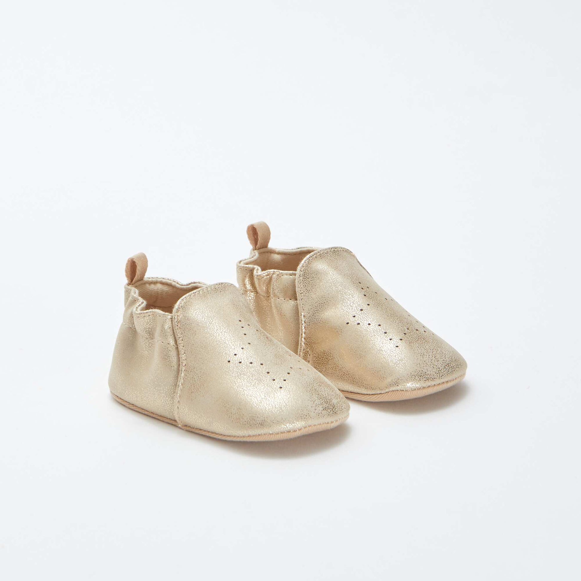 Chaussons irisés avec étoile BEIGE