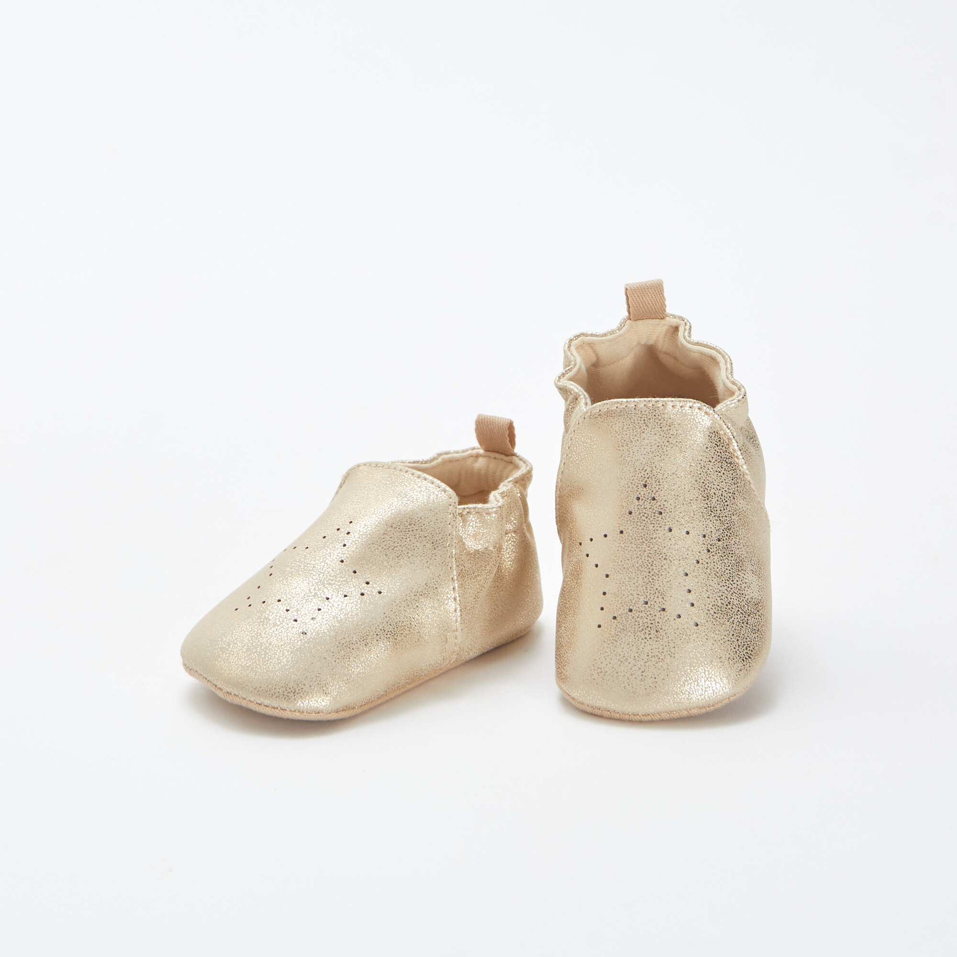 Chaussons irisés avec étoile BEIGE