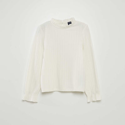 T-shirt en maille douce blanc