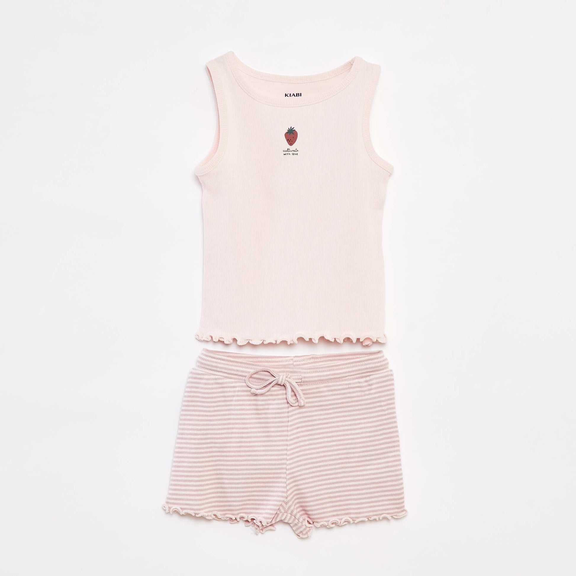 Pyjama court débardeur + short - 2 pièces ROSE