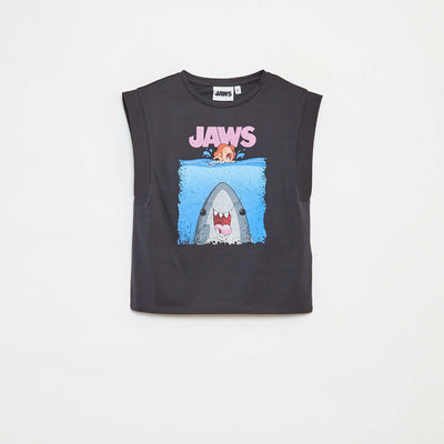 T-shirt sans manches 'Jaws' GRIS
