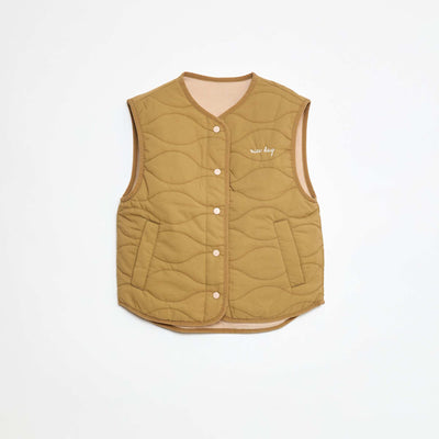 Veste sans manches matelassée réversible VERT