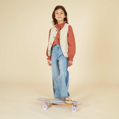 Veste effet moutonnée sans manches BEIGE