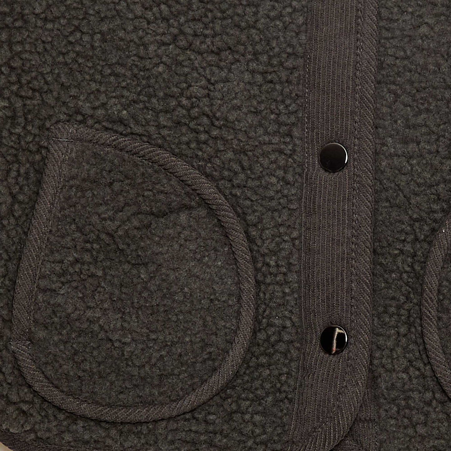 Veste effet moutonnée sans manches NOIR