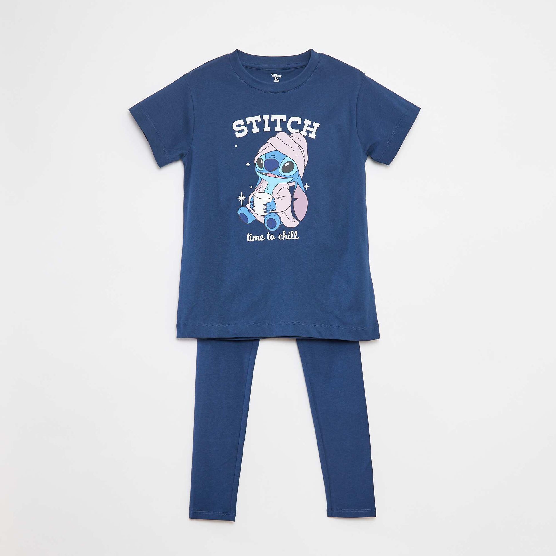 Pyjama long 'Stitch' - 2 pièces BLEU