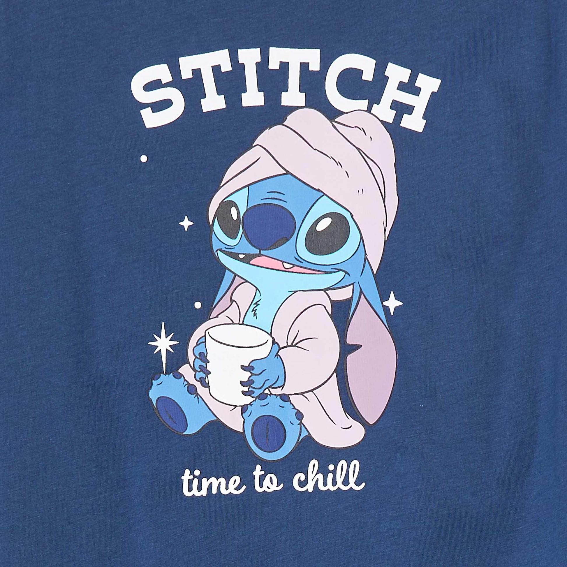 Pyjama long 'Stitch' - 2 pièces BLEU