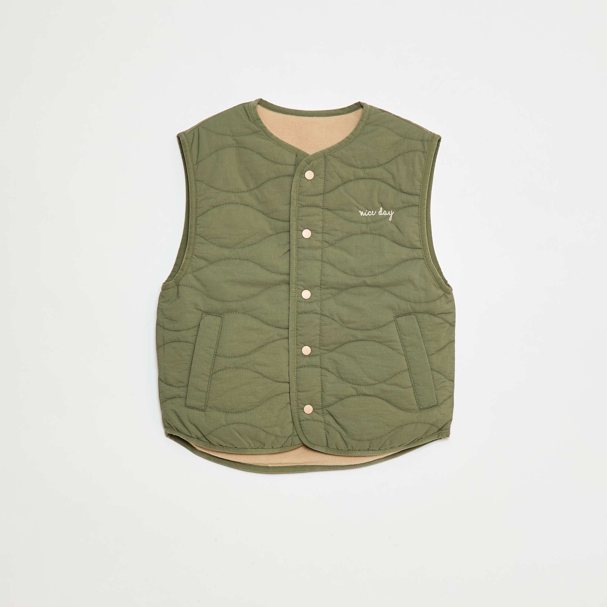 Veste sans manches réversible KAKI