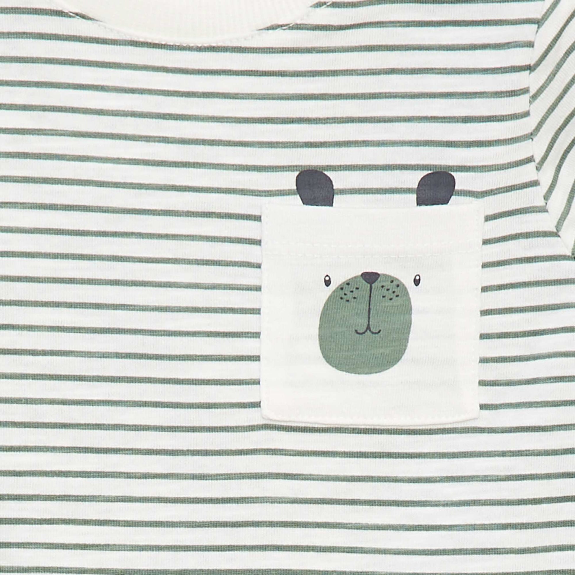 T-shirt en jersey avec poche poitrine BLANC