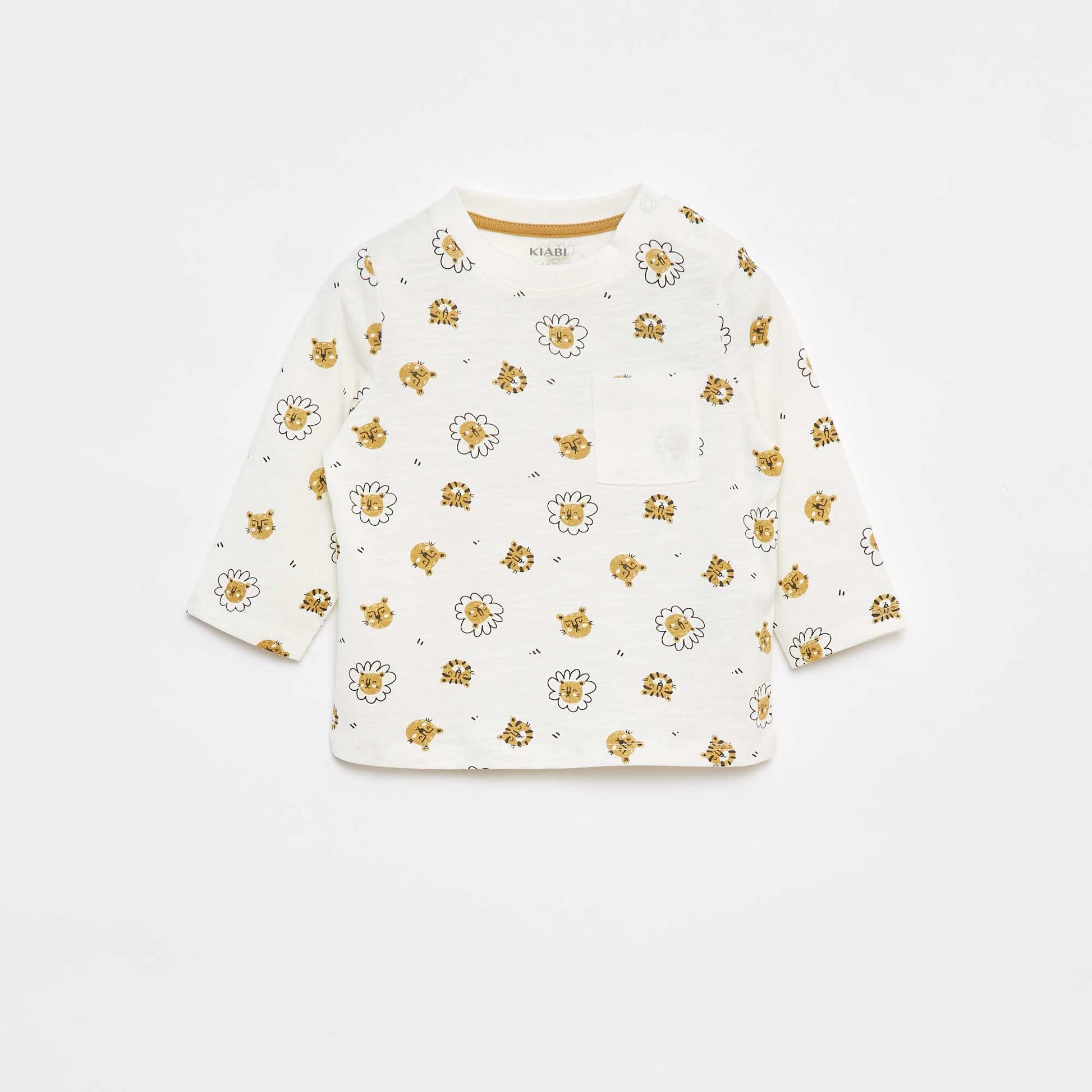 T-shirt en jersey avec poche poitrine BLANC