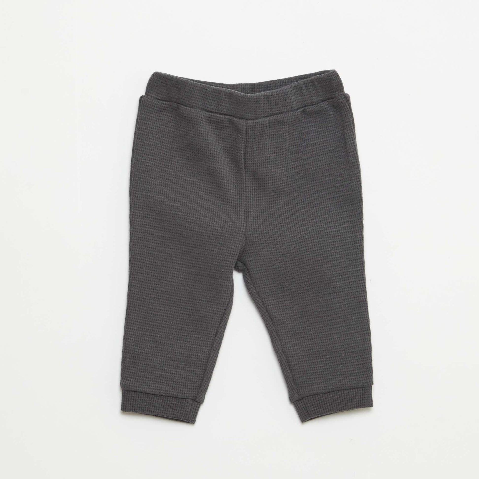 Ensemble sweat + pantalon en matière nid d'abeilles - 2 pièces GRIS
