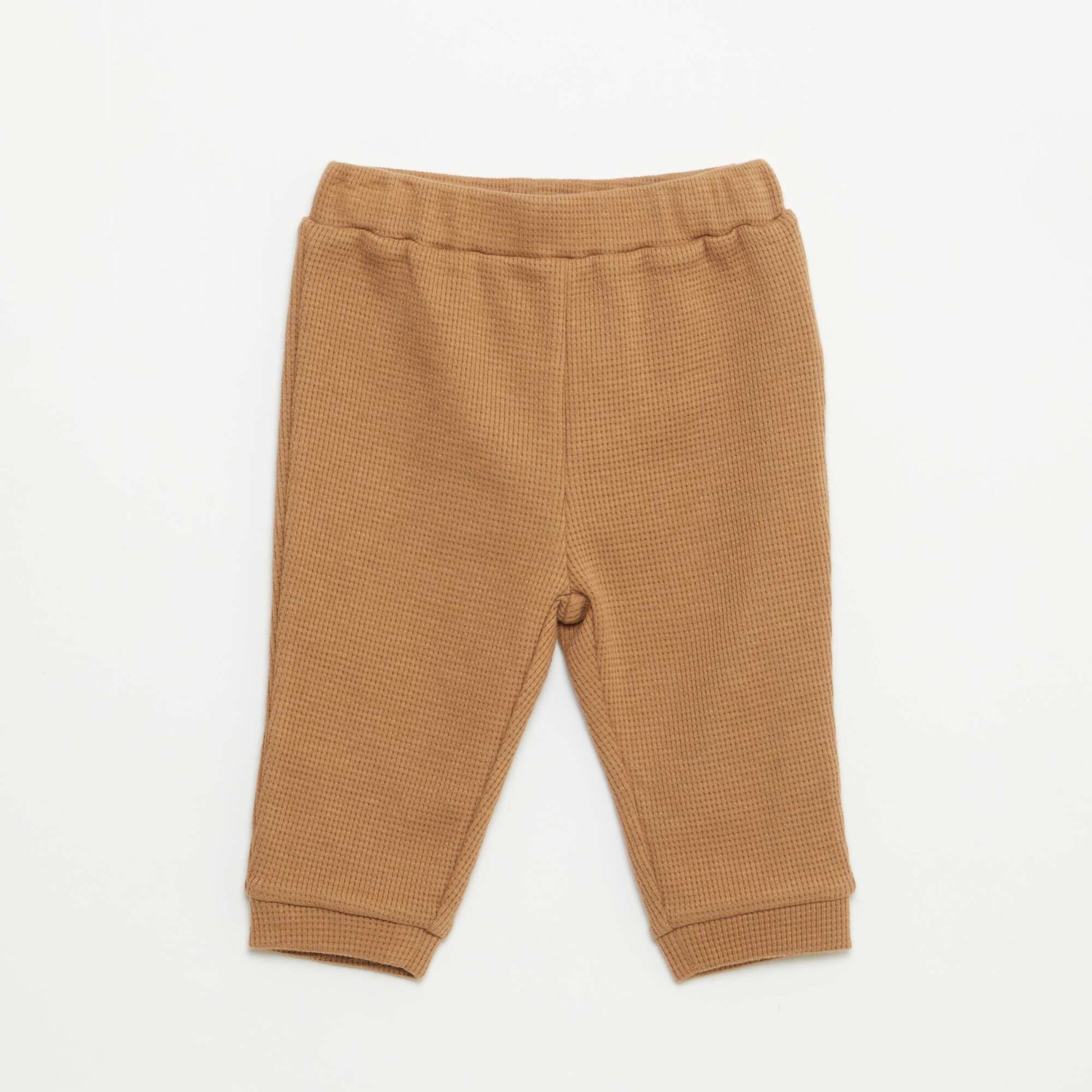 Ensemble sweat + pantalon en matière nid d'abeilles - 2 pièces BEIGE