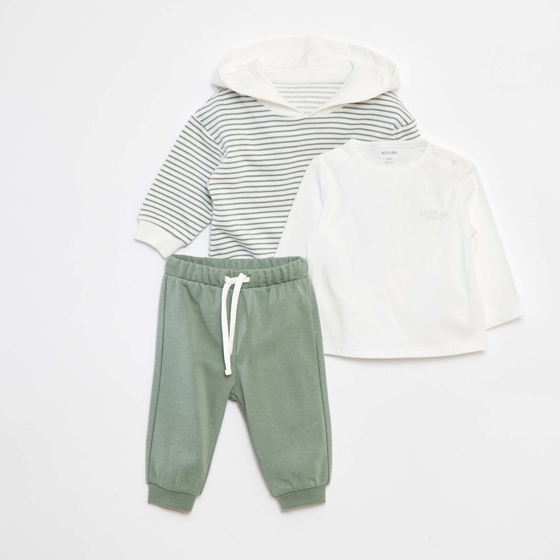 Ensemble Sweat + t-shirt + jogging - 3 pièces VERT