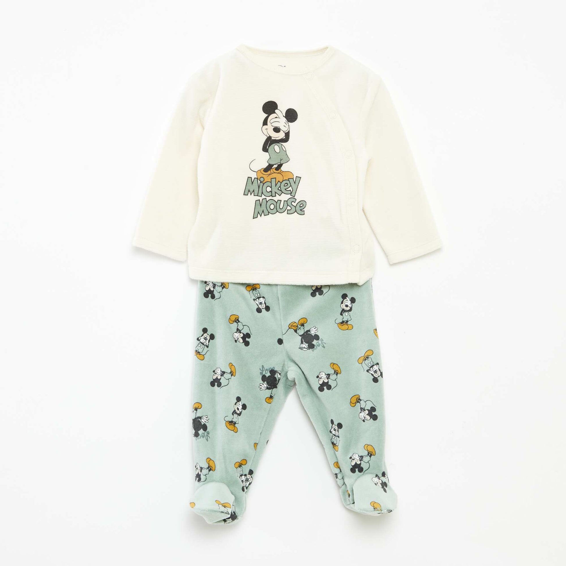 Ensemble pyjama en velours 'Disney' haut + pantalon - 2 pièces VERT