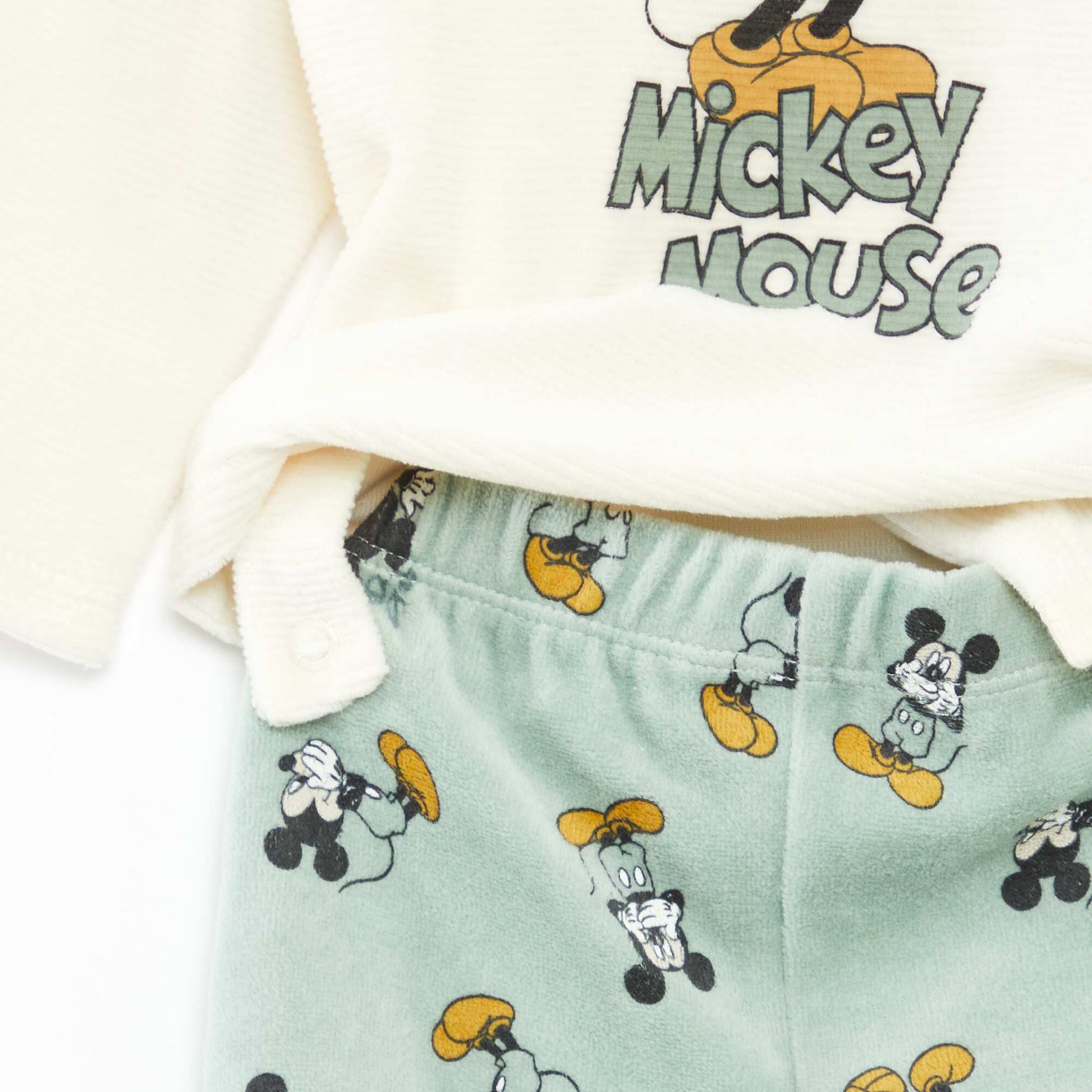 Ensemble pyjama en velours 'Disney' haut + pantalon - 2 pièces VERT