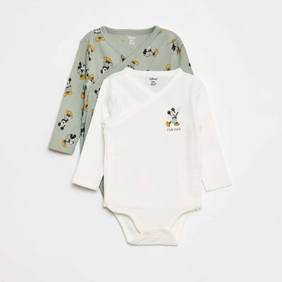 Lot de 2 bodies 'Disney' 'Mickey' VERT