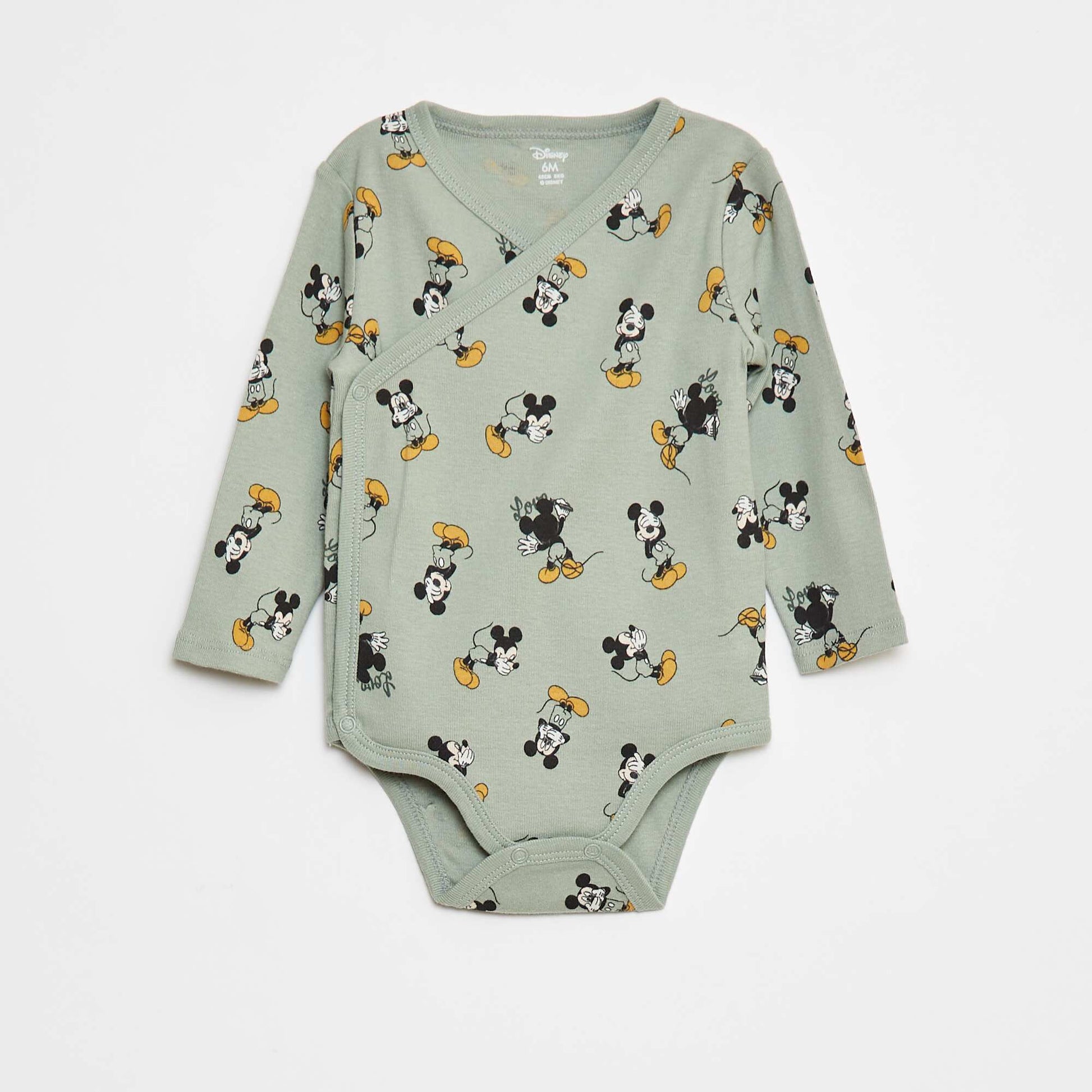 Lot de 2 bodies 'Disney' 'Mickey' VERT