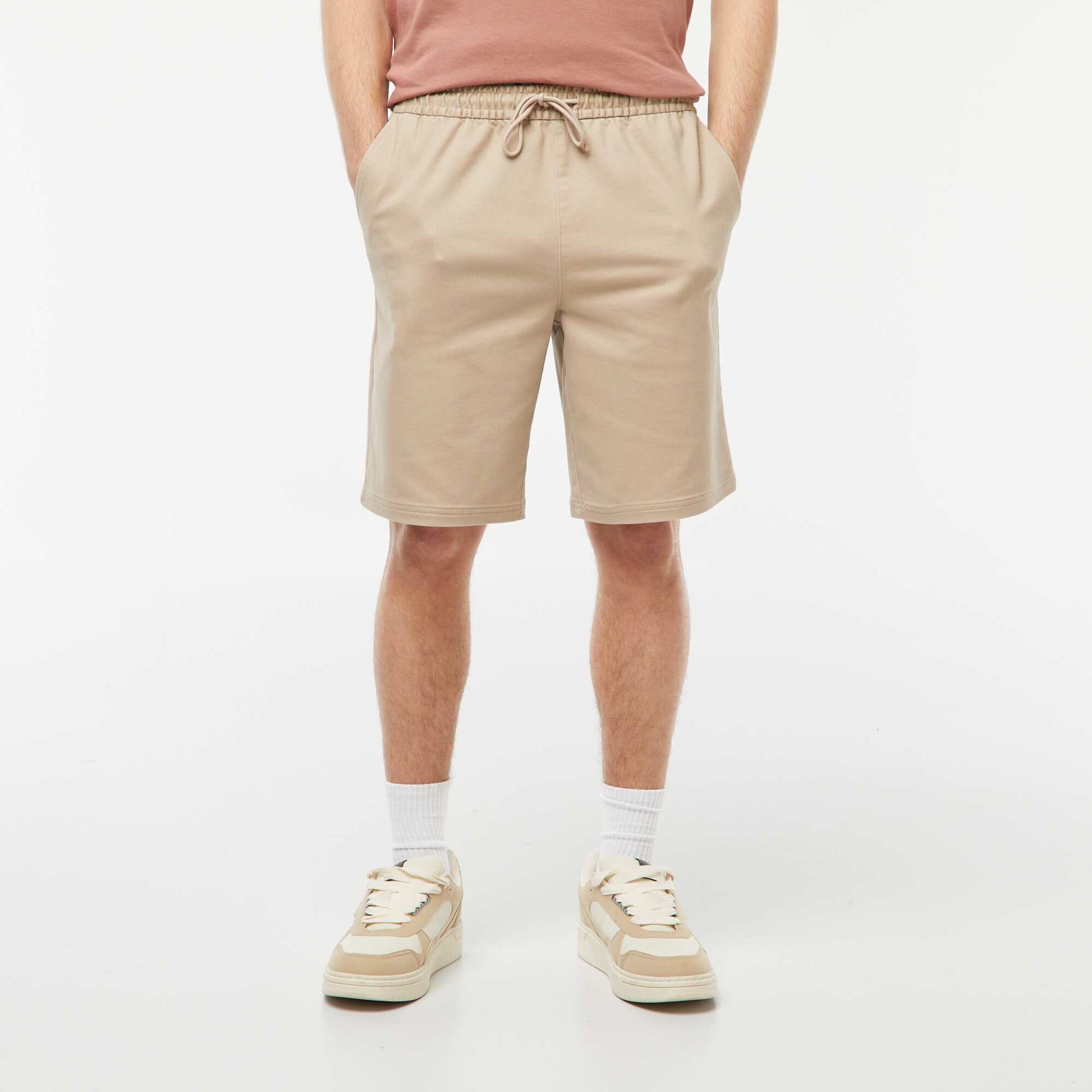 Bermuda chic à coupe droite BEIGE