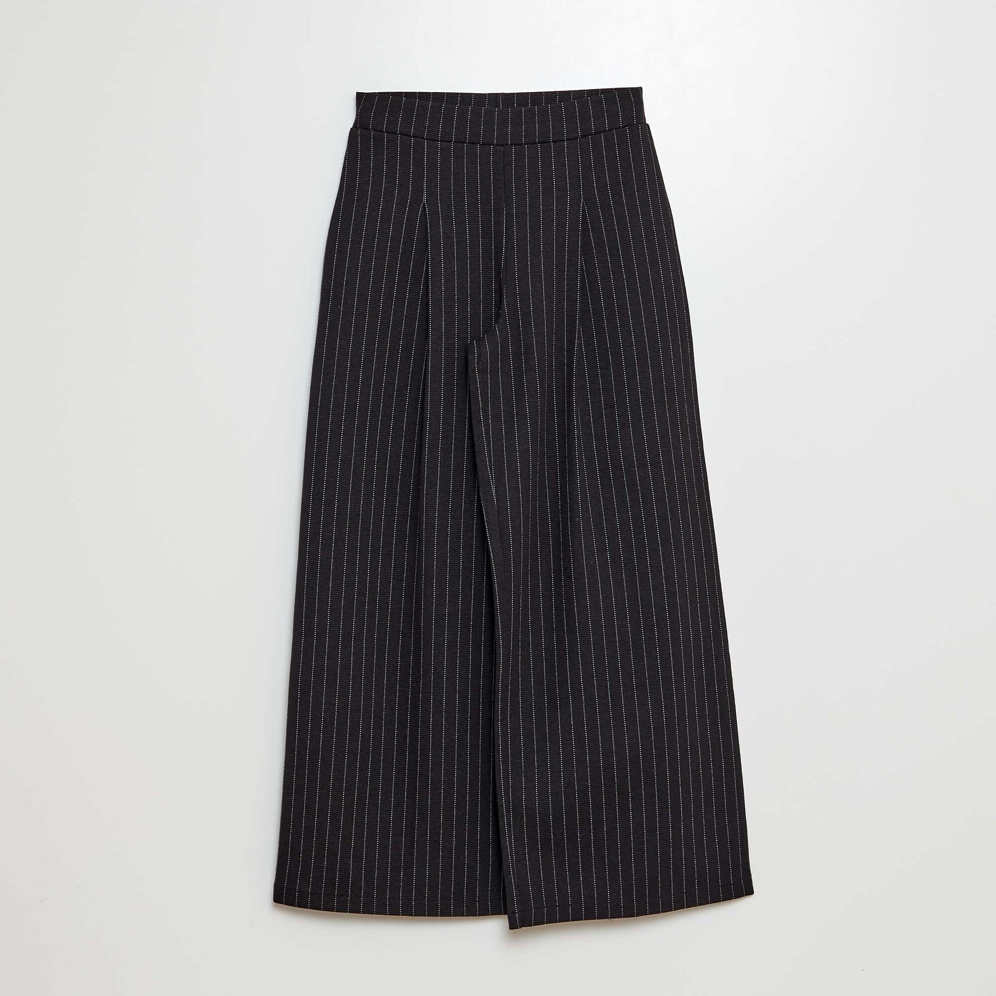 Pantalon coupe large à rayures NOIR