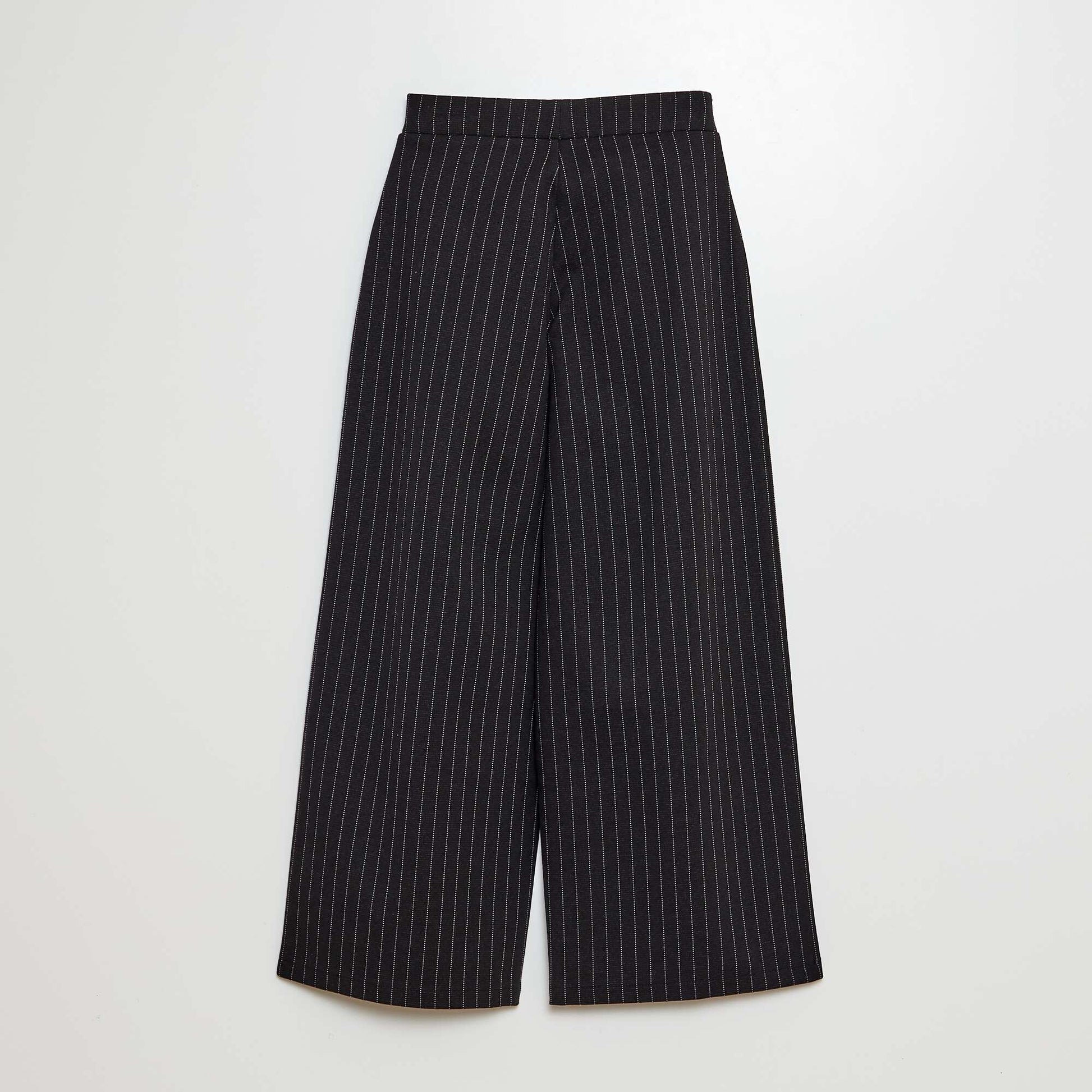 Pantalon coupe large à rayures NOIR