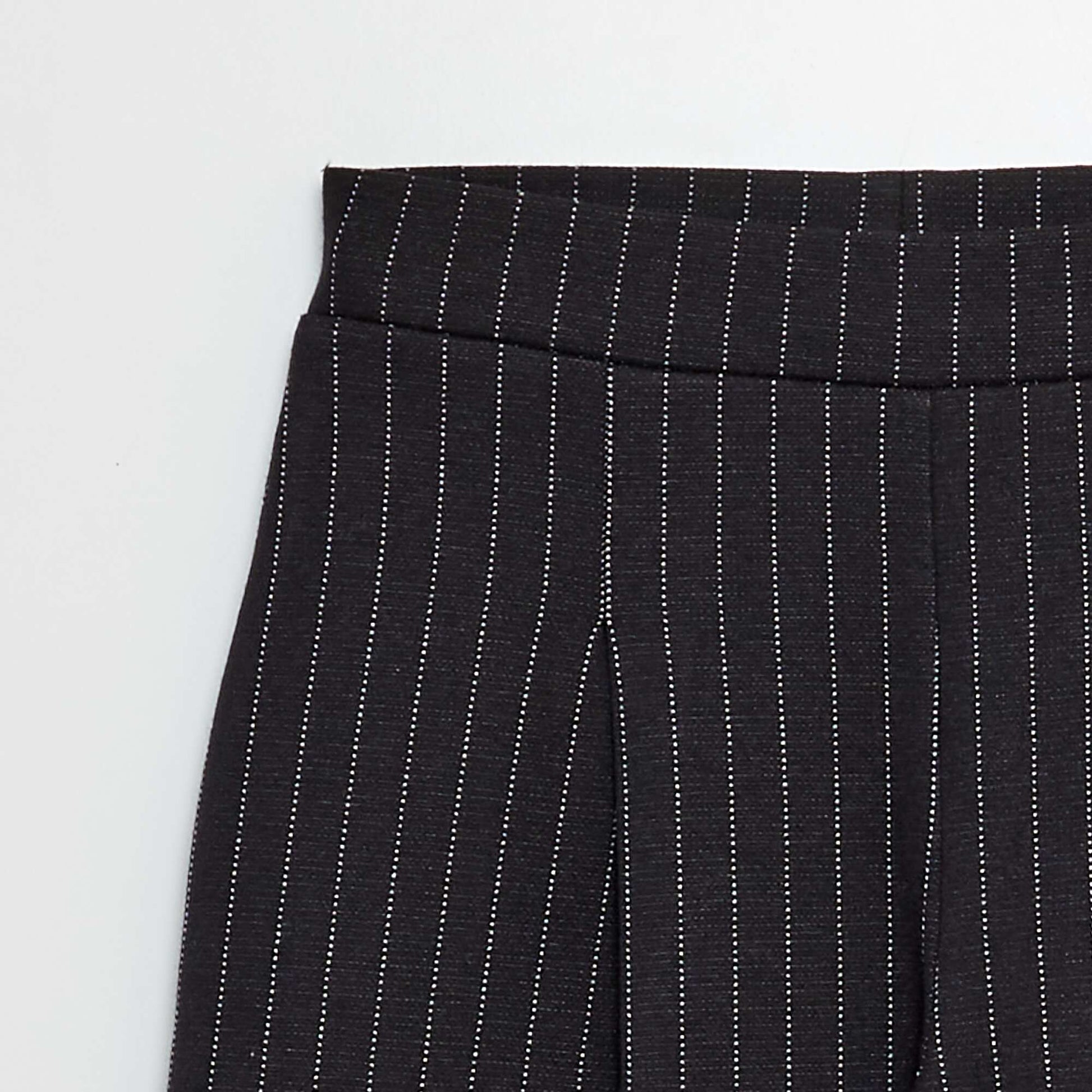 Pantalon coupe large à rayures NOIR