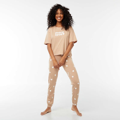 Ensemble pyjama long - 2 pièces MARRON