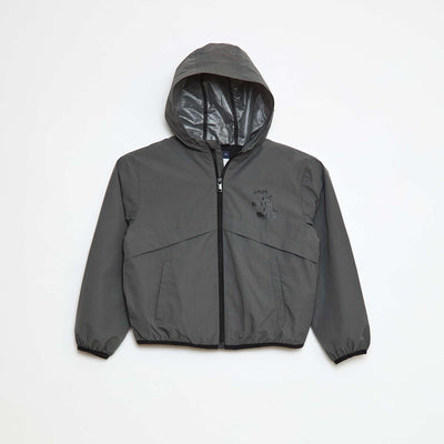 Coupe-vent déperlant à capuche GRIS