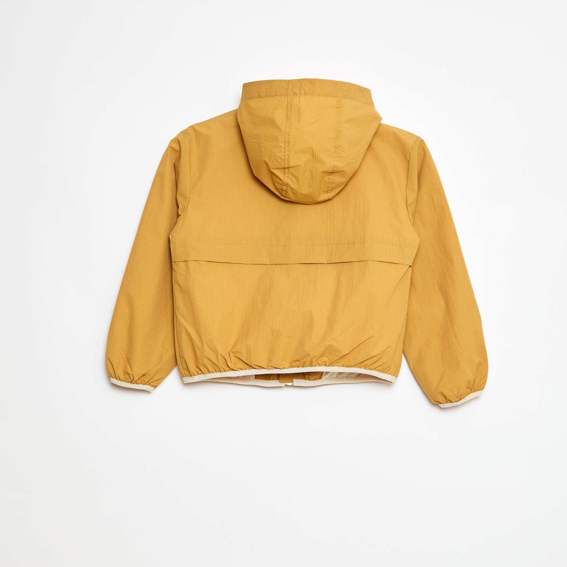 Coupe-vent déperlant à capuche JAUNE