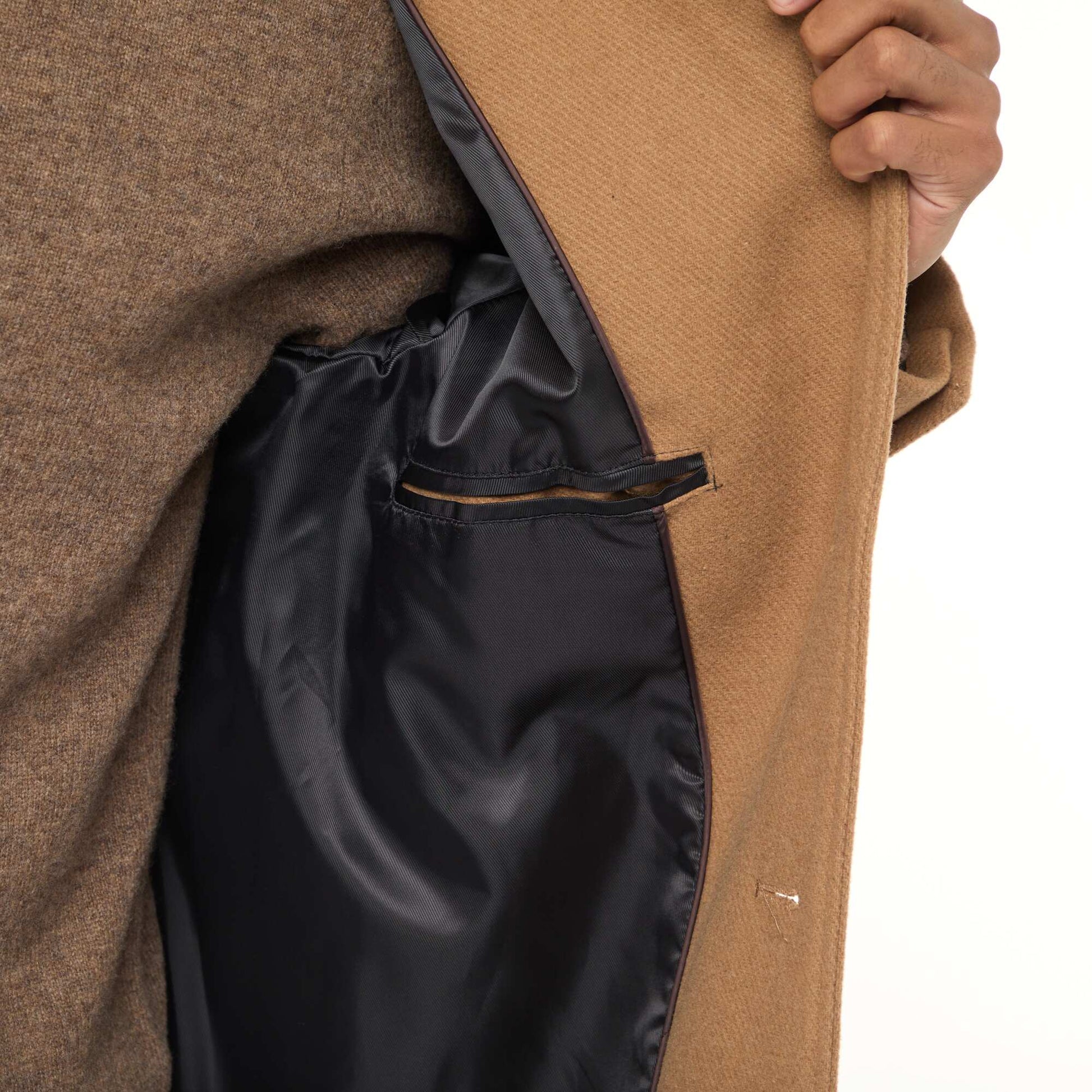 Manteau long uni MARRON