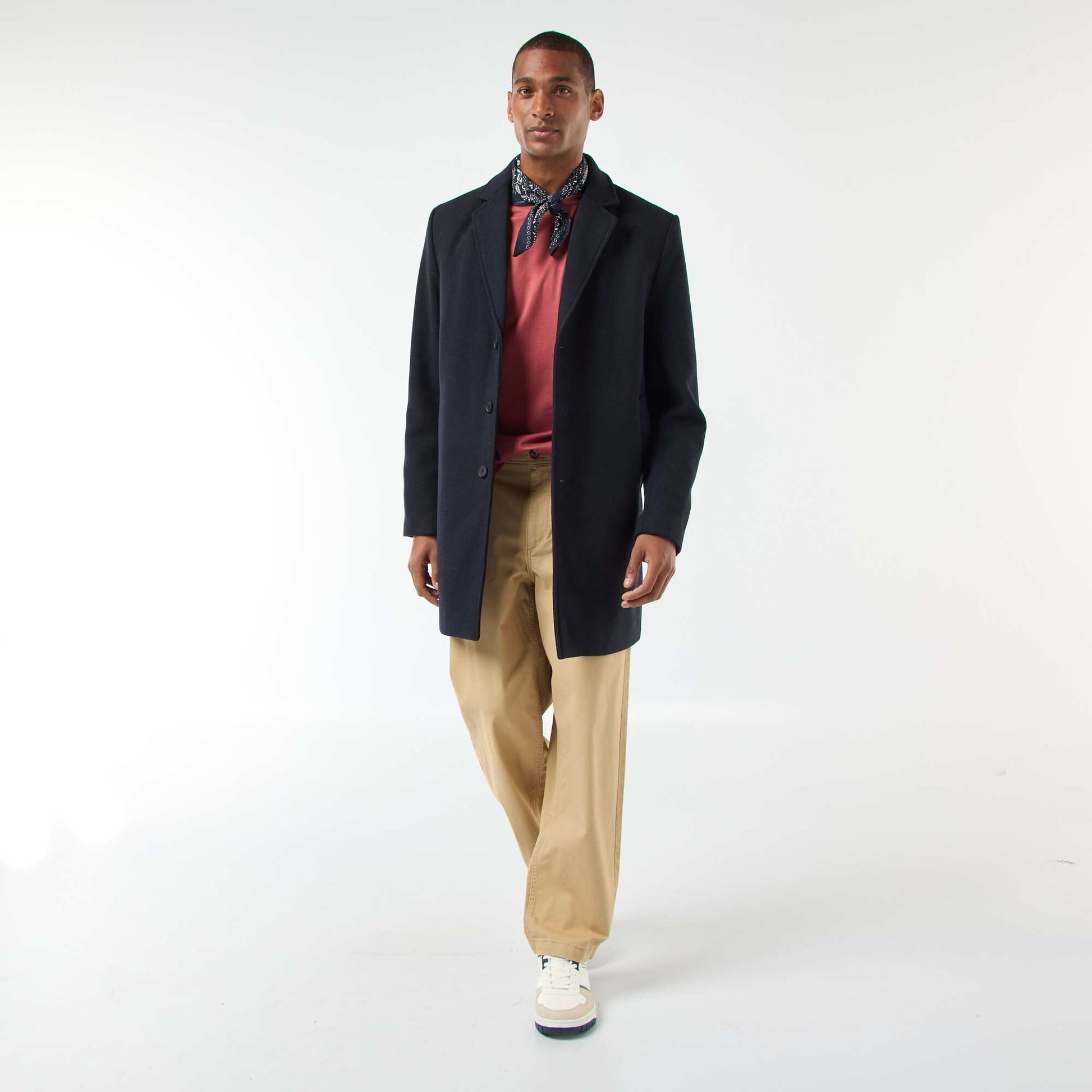 Manteau long uni BLEU
