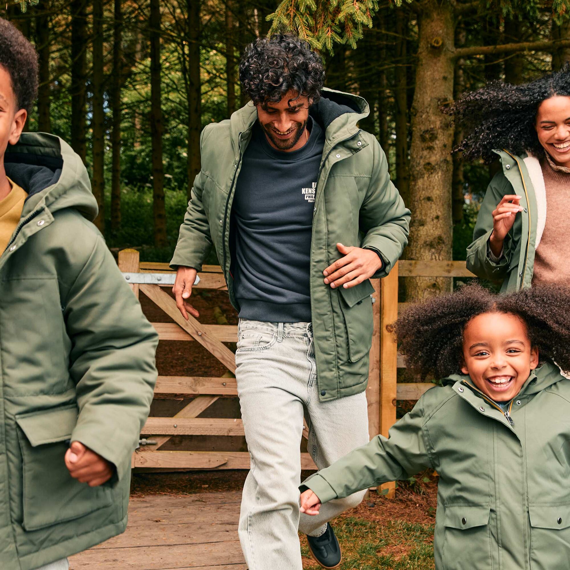 Parka à capuche mi-long VERT