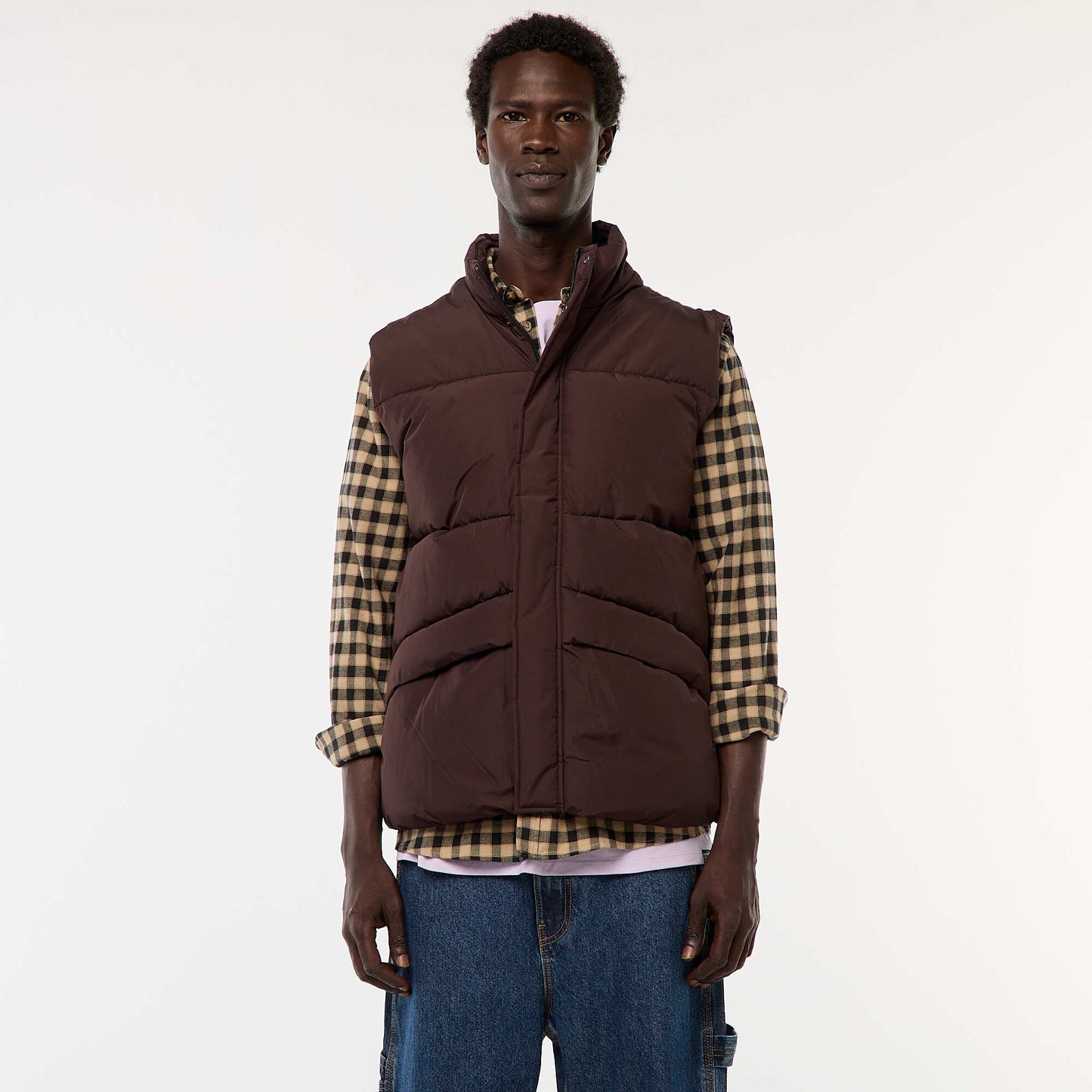 Doudoune sans manches chaude MARRON