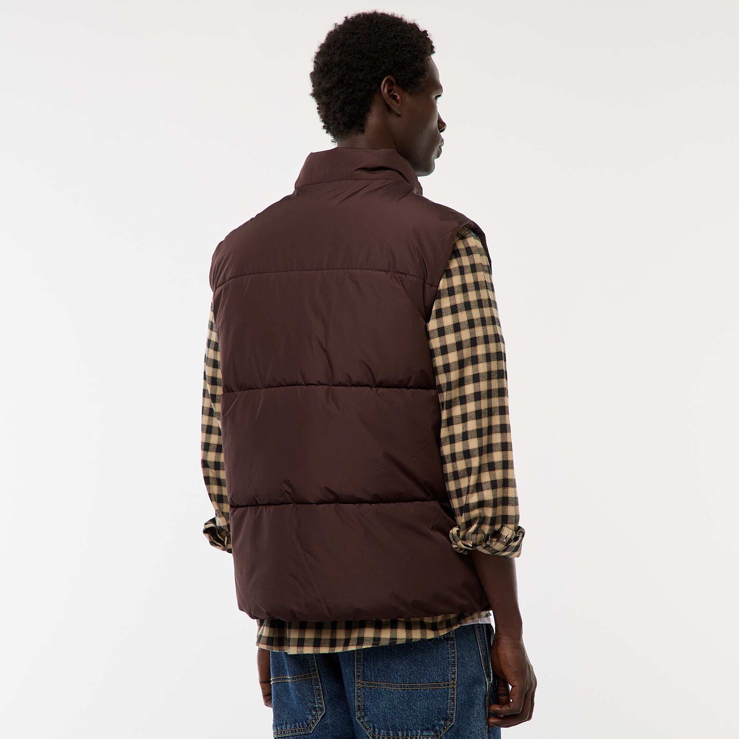 Doudoune sans manches chaude MARRON