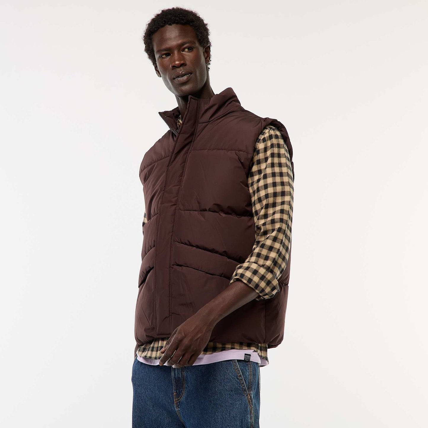 Doudoune sans manches chaude MARRON