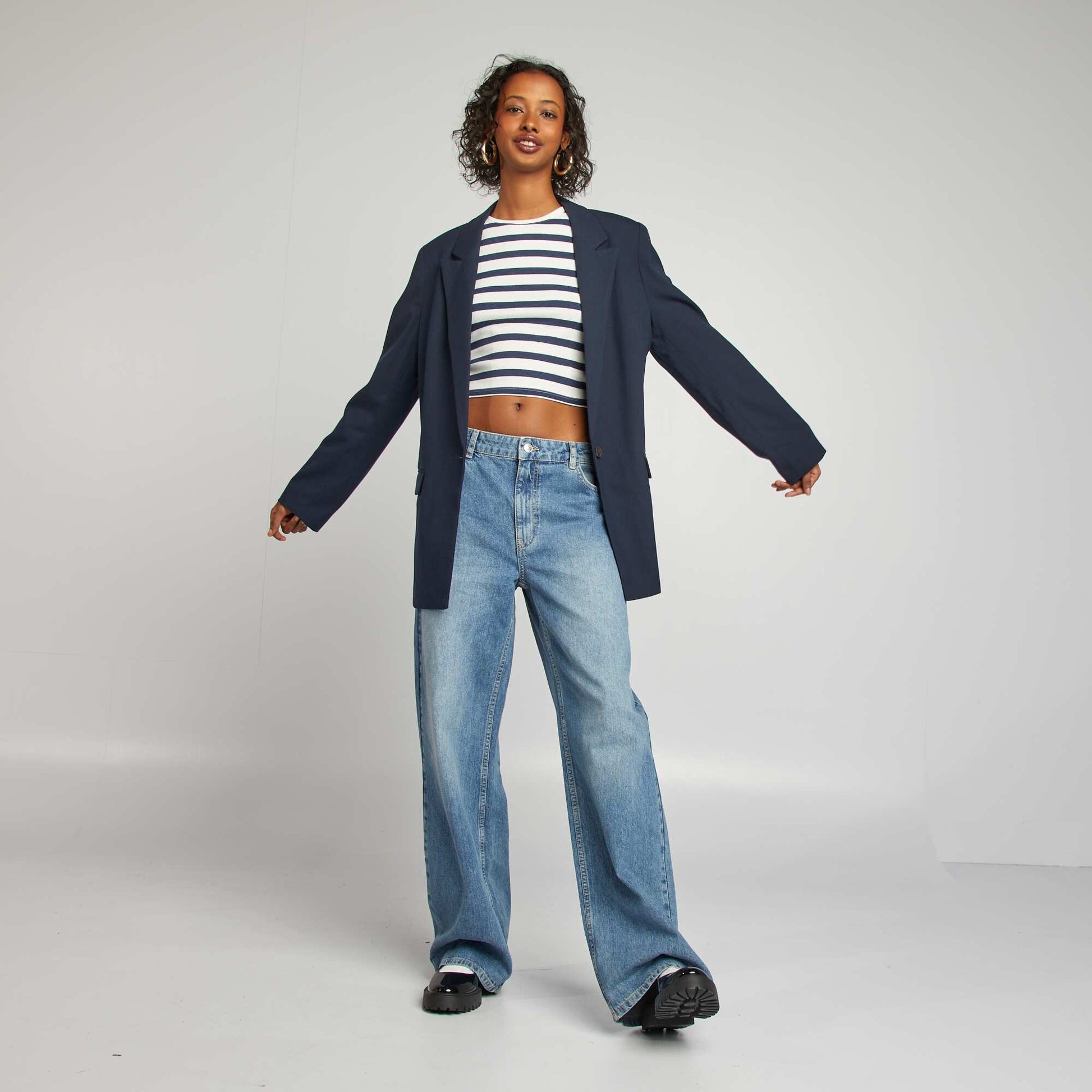 Jean large Bleu