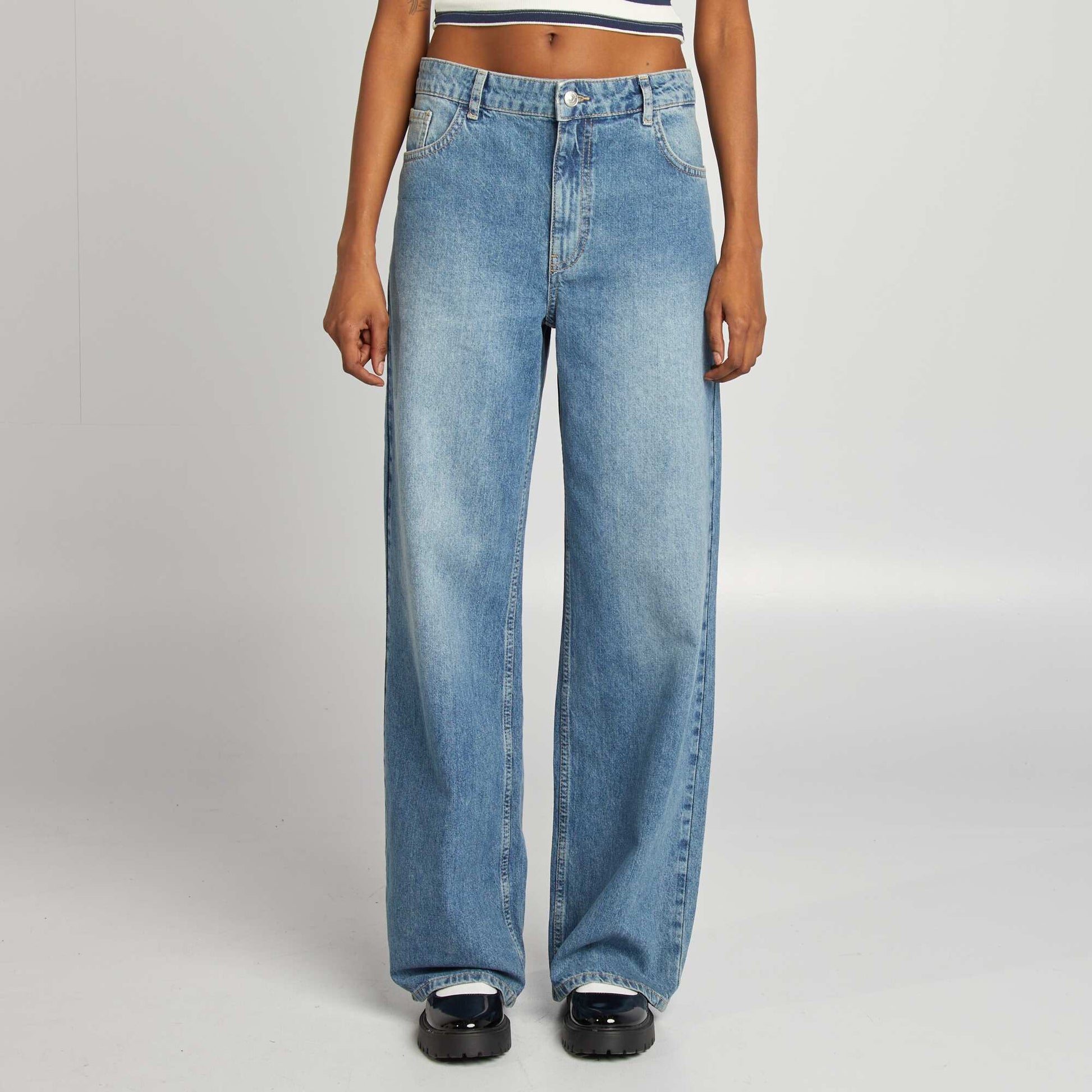Jean large Bleu