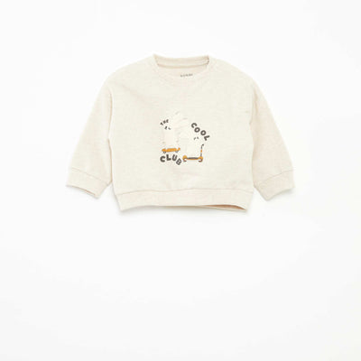 Sweat en molleton non gratté BEIGE