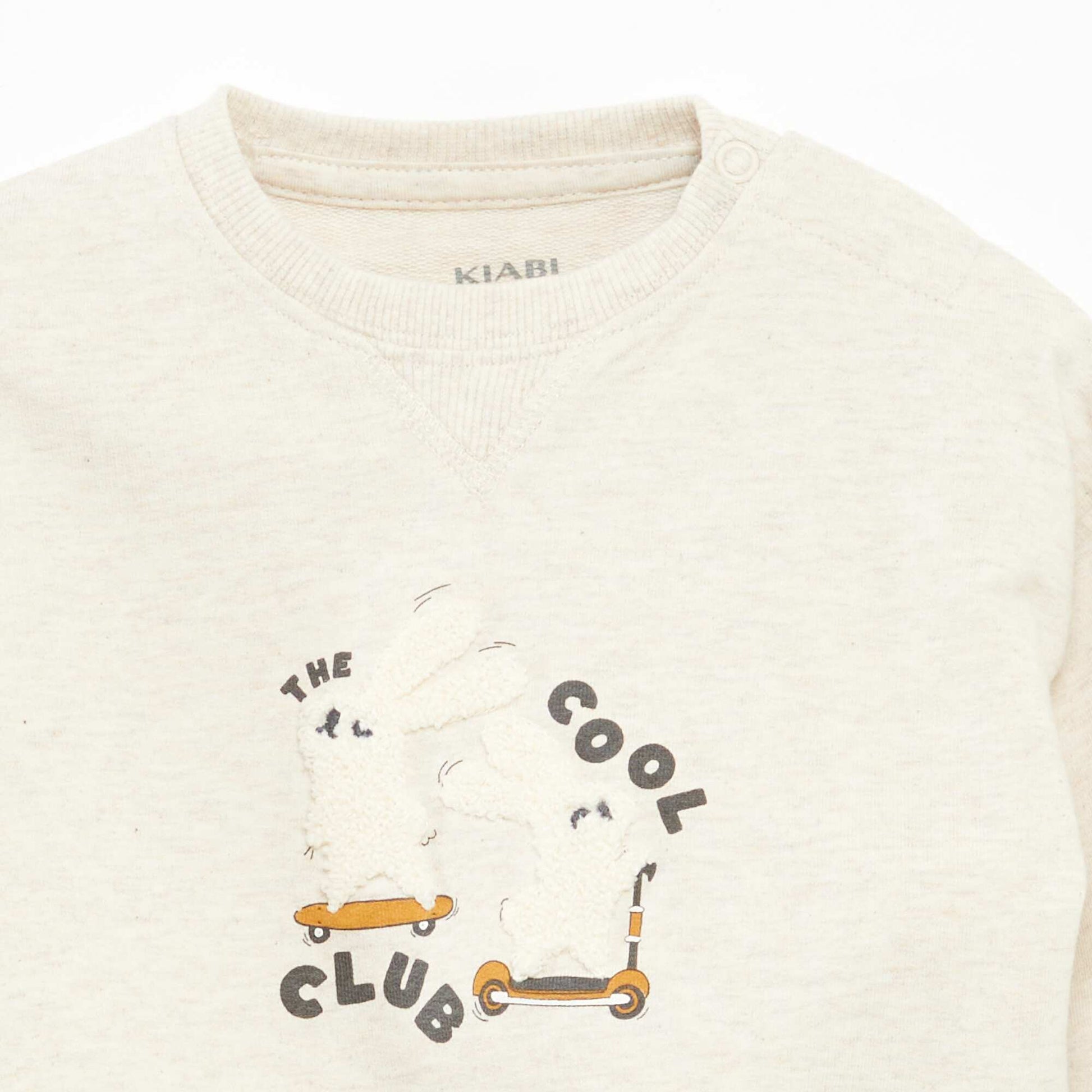 Sweat en molleton non gratté BEIGE