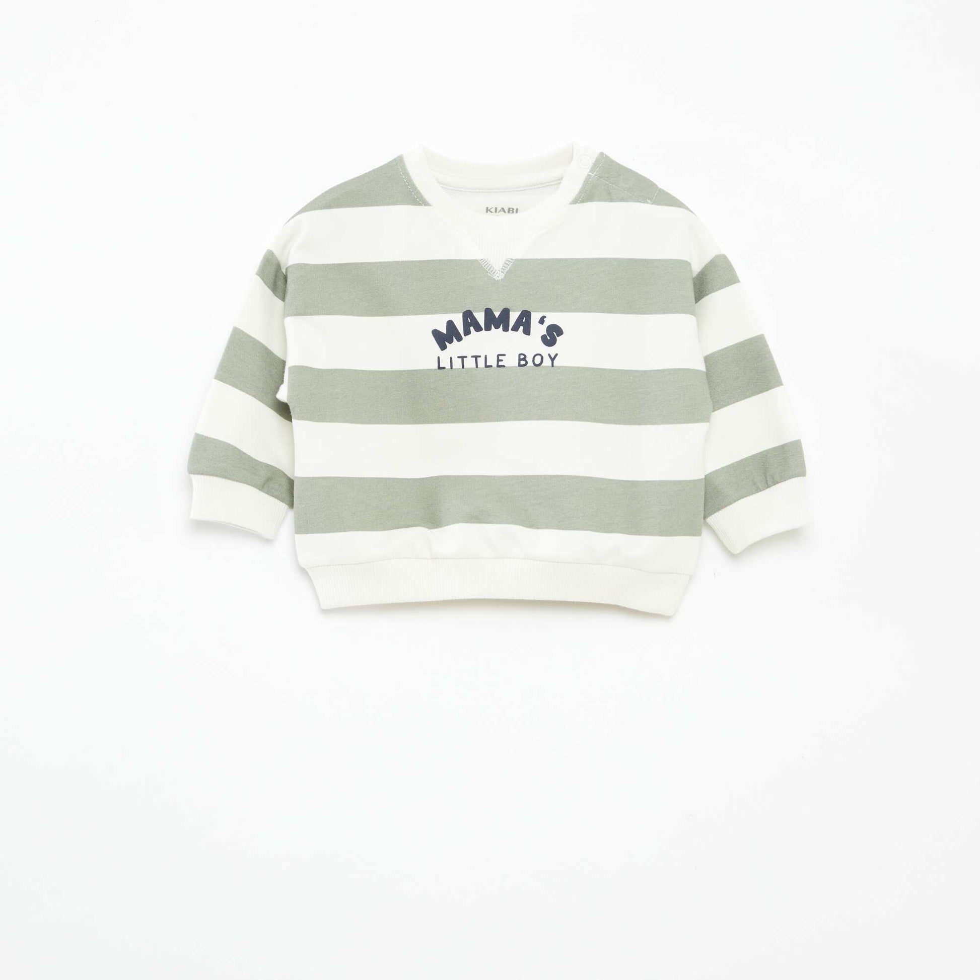 Sweat en molleton non gratté BLANC
