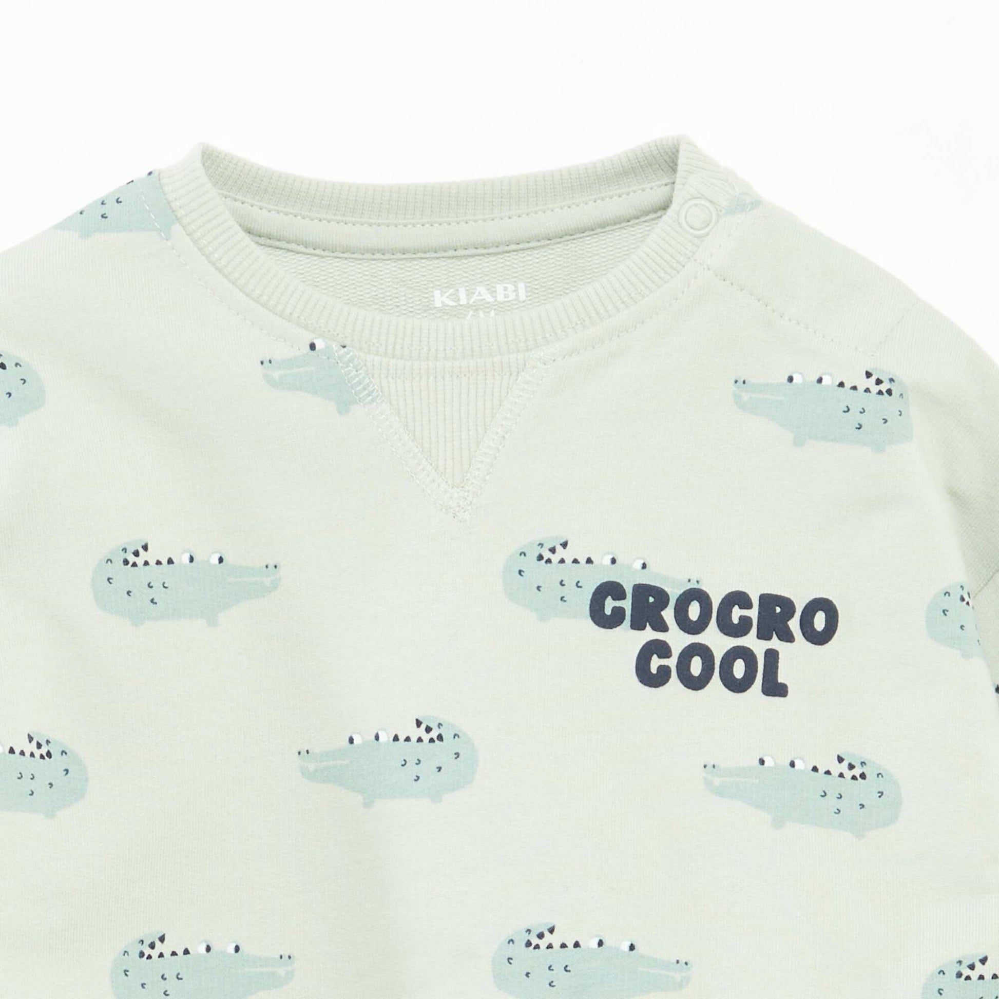 Sweat en molleton non gratté BLEU