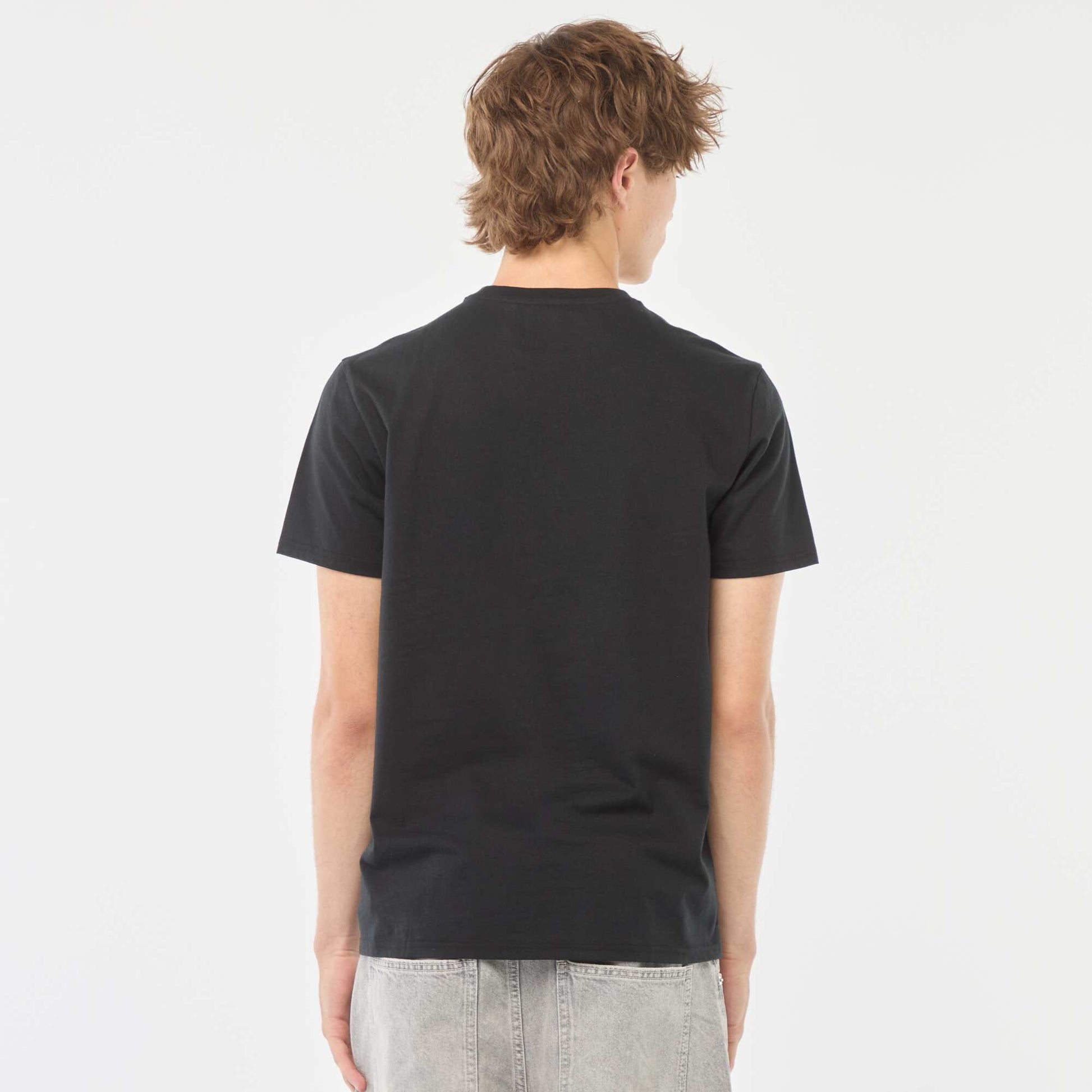 Tee-shirt imprimé à manches courtes NOIR