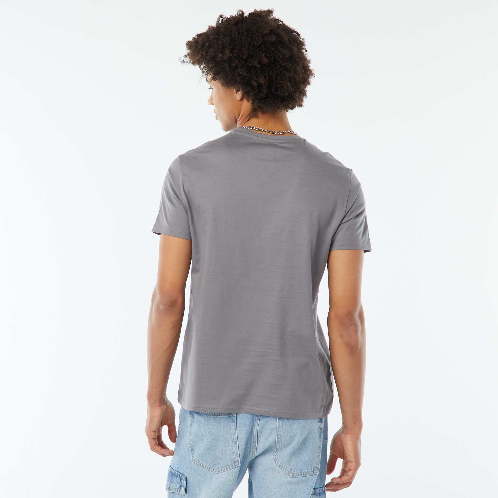 Tee-shirt imprimé à manches courtes GRIS